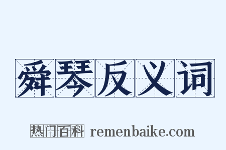 舜琴反义词是什么意思的图片